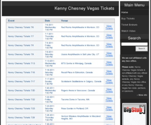 kennychesneyvegas.com: Kenny Chesney Vegas Tickets | KennyChesneyVegas.com
How to get Kenny Chesney Vegas tickets. Find cheap Kenny Chesney Vegas tickets, premium tickets, ticket auctions, and more.