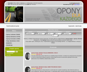 sledzie.pl: Opony - sklep poleca opony letnie, opony zimowe
