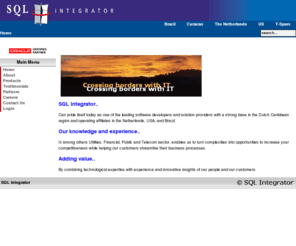 sql-integrator.com: SQL Integrator,Crossing Borders With IT
SQL Integrator, Crossing Borders With IT.