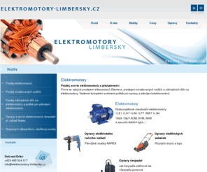 elektromotory-limbersky.cz: Elektromotory | prodej elektromotorů
Elektromotory | Prodej, servis elektromotorů, a příslušenství, elektromotory SIEMENS - Limberský Ústí nad Orlicí