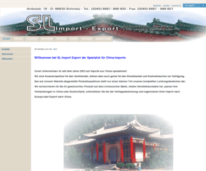 sl-germany.com: Start - SL-Import-Export
SL Import-Export, China Produkte