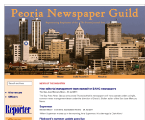 peorianewspaperguild.org: Peoria Newspaper Guild
Home page for Chainlinks, Chiacgo Newspaperguild, TribuneWatch and MediaNewsMonitor, Communications Workers of America, The Newspaper Guild