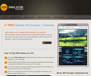 3dsemulatordownload.com: 3DS Emulator Download » No$GBA 3DS - DeSmuME 3D -