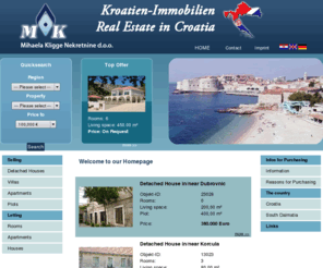 dubrovnikrealestate.com: Mihaela Kligge Nekretnine d.o.o. - Letting and selling of real estates in Croatia
Kligge