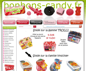 grossiste-boisson.com: Vente en ligne bonbons de marque : Bonbons Candy, vente de bonbon au kilo Haribo, Trolli, ...
Vente en ligne de bonbons de marque. Bonbons-candy.fr le site des bonbons et des gourmands, vente de bonbon, confiserie et friandise des plus grandes marques : haribo, maoam, trolli, chupa-chups, malabar, carambar, hollywood, cadburry...