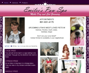 emileespawspa.com: Emilee's Paw Spa
Emilee's Paw Spa is a mobile dog and cat grooming business serving Herriman, Riverton, South Jordan, Bluffdale, and Draper, Utah.