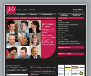 gda.co.uk: GDA Creative Marketing
GDA are a leading Yorkshire based agency specialising in advertising, creative design, direct marketing, corporate ID, web design and online marketing.