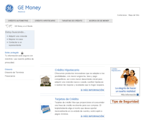 gemoney.com.mx: GE Money - México
GE Money México ofrece crédito hipotecario, automotriz, préstamos personales así como el servicio de tarjetas de crédito