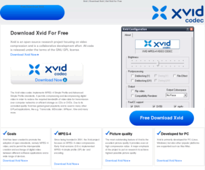 getxvidcodec.com: Xvid | Download Xvid | Get Xvid for Free 
Xvid is a high quality and totally FREE Xvid PRO alternative. A file sharing p2p (peer-to-peer) program for Windows, Mac OSX and Linux. Absolutely NO spyware, NO adware, NO DRM content filtering or commercial nags. Just pure choice.