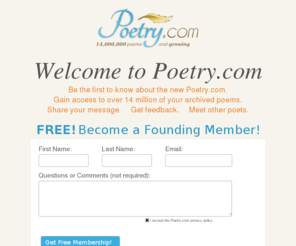 poetry.com: Lulu Poetry- Free Poetry Contest, Publishing, Poetry References and Community
Lulu Poetry's community is the place for poets to connect, receive feedback on their poetry, and gain recognition through free contests, and improve writing techniques with free poetry resources.  Free self-publishing.