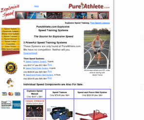 pureathlete.com: Explosive Speed Training systems at PureAthlete.com
The Ultimate Source for Explosive Speed.