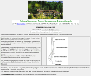 steissbeinschmerz.de: Steißbeinschmerz - Chronischer Steißbeinschmerz
Der Steißbeinschmerz tritt vor allem beim Sitzen auf