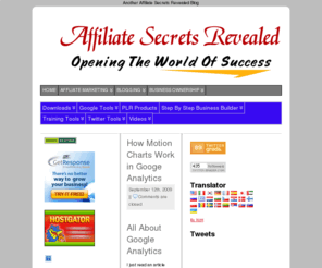 affiliate-secrets-revealed.com: Affiliate Secrets Revealed
Affiliate Secrets Revealed delivers fresh new ebook private label rights, books, program offers, affiliate training, videos. Affiliate Secrets Revealed is the foremost blog on the internet today for Affiliate training and marketing.