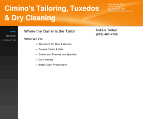 ciminostailoring.com: Cimino's Tailoring, Tuxedos & Dry Cleaning - Home
Where the Owner is the Tailor