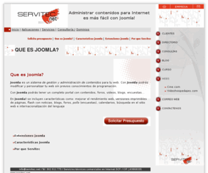 instalarjoomla.com: Instalar Joomla: Que es Joomla
Joomla es un sistema de gestíon y administración de contenidos para tu web. Con Joomla podrás modificar y personalizar tu web sin previos conocimientos de programación. 
