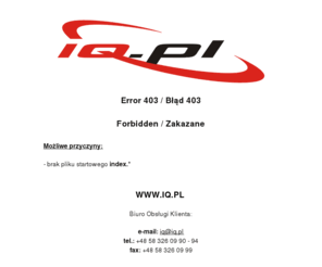 lucreati.com: IQ PL - kompleksowe usługi internetowe: iq.pl, internet, serwer wirtualny, www, e-mail, poczta, konto, skrypty, mysql, sklep internetowe, strony www.
strony www firmy IQ PL - profesjonalne usługi informatyczne. wykonywanie witryn www, konta e-mail, serwery wirtualne. kompleksowa obsługa informatyczna małych i średnich firm. sprzedaż komputerów.