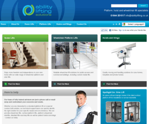 abilitylifting.co.uk: Wheelchair Lifts, Platform Lifts, Patient Hoists & Slings
Ability Lifting Solutions is a UK supplier of Wheelchair Lifts & Patient Lift Equipment. Manufacture & installation of Platform Lifts, Patient Hoists & Slings.