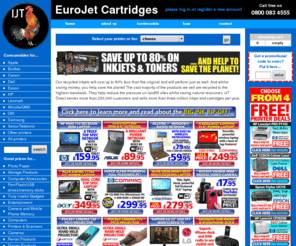 eurojet.info: Recycled inkjet and laser toner cartridges for Brother, Canon, Epson, HP, Lexmark and Dell Printers - EuroJet Cartridges
Buy recycled inkjet and laser toner cartridges for Brother, Canon, Epson, HP, Lexmark and Dell Printers at unbeatably low prices., UK