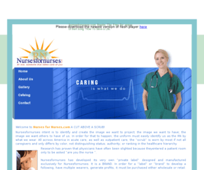 nursesfornurses.com: Nurses for Nurses - Flash Introduction
This is the Nurses for Nurses flash introduction page. To skip the intro or go directly to our Nurses for Nurses website click Skip flash intro or go to http://www.nursesfornurses.com/