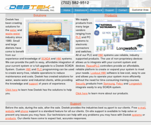 quickscada.net: PLC, HMI, SCADA, Automation, Water, Wastewater, Lookout, AlarmDialer, RascalPLC, RF Datatech, GE MDS, Koyo
Supervisory Control and Data Acquisition (SCADA) systems, equipment and instrumentation specializing in water and wastewater utility applications. Sales, service and system integration available.