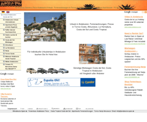 andalucia-spain.de: Andalusien Finca Ferienhaus Ferienwohnung Torrox Apartments Nerja Almunecar La
Herradura Urlaub Costa del Sol Mietwagen Andalucia
Ferienwohnungen Torrox-Costa, Almunecar, La Herradura, Nerja, Apartments, Fincas, Ferienhaus Andalucia fuer Ihren Urlaub zu vermieten. Gnstige Mietwagen Costa del Sol. Finca Andalusien Urlaub Costa del Sol und Costa Tropical. Andalucia Holiday Villas, Cottages Spain to let, hire car.