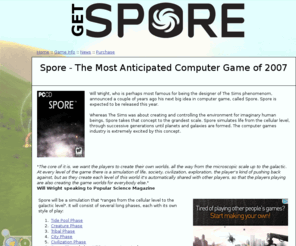 getspore.com: Get Maxis' Spore - Next Generation Computer Game
Details on Will Wright's computer game Spore