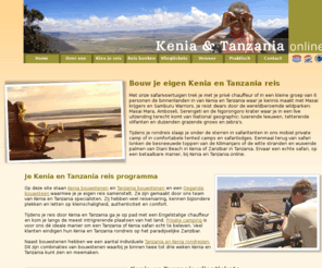 keniaonline.nl: Kenia & Tanzania reizen | Bouw je eigen vakantie
Stel je vakantie samen met de bouwstenen van Kenia & Tanzania online. Je reist en slaapt in Afrikaanse sfeer. We helpen je graag met jouw ideale reis.