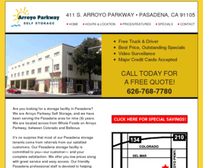 arroyoparkwayselfstorage.com: Pasadena Storage - Arroyo Parkway Self Storage
Pasadena storage facilities meeting your self storage needs with professional customer service and a secure location.