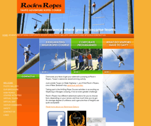 rocknropes.co.nz: Rock n Ropes
Get your adrenalin pumping and overcome your fears at Rock‘n Ropes, Taupo’s awesome award winning activity. 