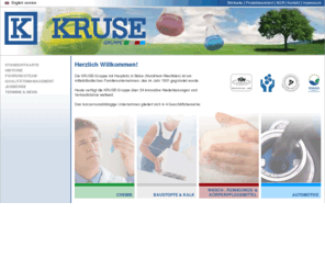 adblue-kruse.com: KRUSE-Gruppe
Unter der Kruse Gruppe arbeiten diversifizierte Unternehmen mit den Schwerpunkten Chemikalien, Laugen, Feststoffe, Wasserchemie, Kalkprodukte, Mineralien, Pigmente, Sanitärarmaturen, Solarkollektoren u.v.m.