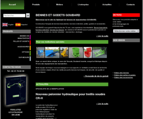 bennes-goubard.fr: Benne basculante GOUBARD, fabricant de bennes de manutention, bennes pour déchets, pelles et godets.
Bennes de manutention GOUBARD, fabricant de bennes de manutention, accessoires, pelles et godets.