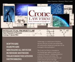 cronelawfirm.com: Crone Law Firm - Patent Preparation and Prosecution, Licensing and Opinion Work
