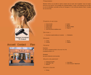 michelinecoiffure.com: Coiffeur 35 - MICHELINE COIFFURE : coiffeur visagiste, Ille et Vilaine, Mordelles, Rennes, coiffure mariage, coloration cheveux, coloration inoa
Coiffeur, coiffeur visagiste, 35, Ille et Vilaine: coiffure mariage, coloration cheveux, coloration inoa, Mordelles, Rennes