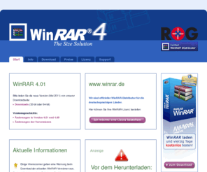 winrar.de: WinRAR Download und Support Deutschland | winrar.de - offizieller WinRAR-Distributor
offizielle RAR / winRAR - Registrierungsstelle; Download, Support, Tips, Tricks und Tools zu RAR und winRAR; Online Registrierung