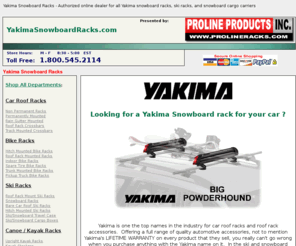 yakimasnowboardracks.com: Yakima Snowboard Racks
Yakima Snowboard Racks - One of the largest authorized Yakima dealers in the U.S.