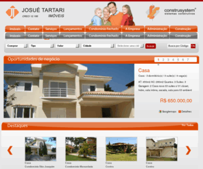 imobiliariavinhedoimoveis.com: JosuÃ© Tartari ImÃ³veis - ImobiliÃ¡ria em Vinhedo, imÃ³veis, casas e terrenos em condomÃ­nio fechado em Vinhedo
A empresa tem se destacado em Vendas de ImÃ³veis de Terceiros como Casas, terrenos, chÃ¡caras, na regiÃ£o, e na venda de empreendimentos imobiliÃ¡rios.