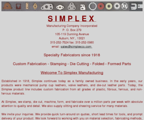 simplexco.com: Simplex Manufacturing Company
Complete presentation of company products, and services.