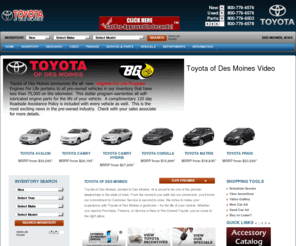 centraliowatoyota.com: Toyota of Des Moines | Toyota Dealer | Des Moines, Iowa
Visit the Official Site of Toyota of Des Moines, Selling Toyota in Des Moines, IA and Serving Des Moines, Iowa. 4475 Merle Hay Road, Des Moines, IA 50310.