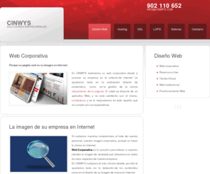 cinwys.com: CINWYS :: Diseño Web :: Web Corporativa
Lance su negocio en Internet, nosotros nos encargaremos tanto del diseño de su aplicativo Web, como del mantenimiento del mismo. En CINWYS disponemos tanto del conocimiento técnico para desarrollar su proyecto, como de las medidas necesarias para llevarlo a cabo y mantenerlo.