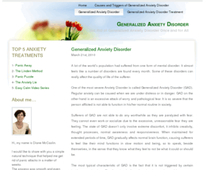 generalisedanxietydisorder.org: Generalised Anxiety Disorder
Get Rid of Anxiety Disorder Naturally and Permanently