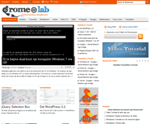 romeolab.com: Informatika Shqiptare - RomeoLab.Com | Tutoriale ne Shqip
Blog per webmasterat me mesime e keshilla te ndryshme. Informatika Shqiptare ne duart tuaja. Tema si Web Design, Sigura ne Web edhe SEO. Video Tutorial ne Shqip.