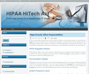 hipaahitechact.com: Hippa Security | HiTech Act Consultant
Your source for intelligent Healthcare IT solutions