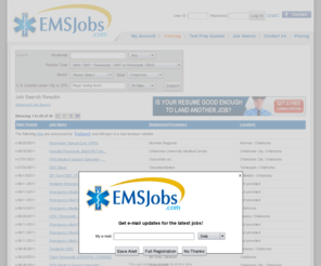 okemtjobs.com: Jobs | EMS Jobs
 Jobs. Jobs  in the emergency medical services (EMS) industry. Post your resume and apply for EMS jobs online. Employers search resumes of job seekers in the emergency medical services (EMS) industry.