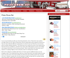 pulsedrumset.com: Pulse Drum Set
The Pulse Drum Set web site is dedicated to finding the best deals and discounts on Pulse Drum Set as well as special offers and Pulse Drum Set reviews.