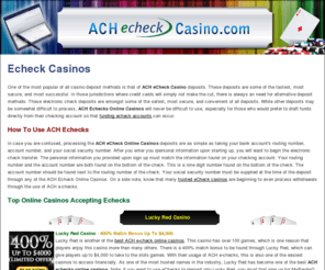 echeck online casinos