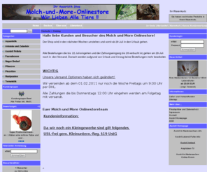 molch-und-more-onlinestore.de: Molch-und-More-Onlinestore
Kurzbeschreibung Ihres Onlineshops