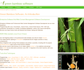 dicomvision.org: Green Bamboo Software - Introduction
Introduction to Green Bamboo Software
