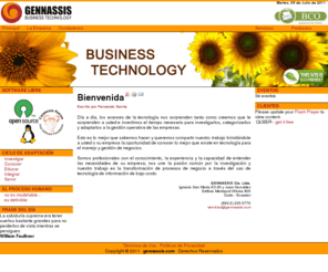 gennassis.com: Bienvenidos a la portada
GENNASSIS, es una empresa de investigación que ofrece soluciones tecnológicas de bajo costo.