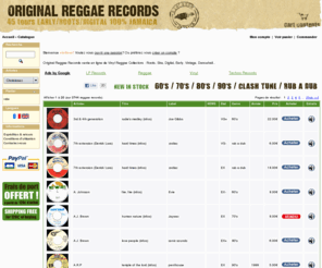original-reggae-records.com: original reggae records : disquaire en ligne de collectors
reggae records, Roots, Ska, Digital, Early, Vintage, Collectors, Dancehall, 100% jamaica
