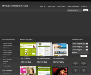 dreamtemplatestudio.com: Free Templates, Free Website Templates, Dream Templates – Dreamtemplatestudio
Dreamtemplatestudio.com: The biggest online Free Website Templates, Download Professional Website Templates, XHTML/CSS Templates, Flash templates, Drupal Templates, Joomla Templates and many templates absolutely free.